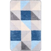 Коврик для ванной комнаты Fixsen Visa 80х50 FX-5005X Серый Голубой — фото 1, Аксессуары для туалета