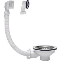 Выпуск для кухонной мойки Wirquin 30987086 Нержавеющая сталь — фото 1, Сливы-переливы