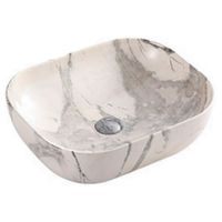 Раковина-чаша CeramaLux 50 K397G125 Белая Серая — фото 1, Раковины накладные