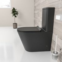 Унитаз компакт beWash Aldo BKBWT101670 Черный матовый с бачком и сиденьем Микролифт — фото 3, Унитазы