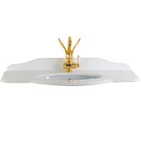 Столешница под раковину Migliore Amelia 100 27775 Bianco Cristallino — фото 1, Раковины