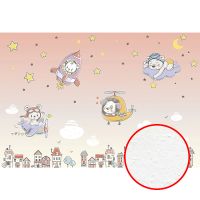 Фреска детская Ortograf Для самых маленьких 32964 Фактура бархат FX Флизелин (4*2,7) Розовый/Разноцветный, Мультимедия — фото 1, Фрески