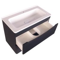 Тумба под раковину Style Line Бергамо 70 СС-00002321 подвесная Черная антискрейч — фото 2, Мебель для ванной