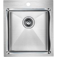 Кухонная мойка Paulmark Kroner 45 PM214551-BS Брашированная сталь — фото 1, Кухонные мойки