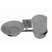 Стакан для зубных щеток с мыльницей Iddis Edifice EDIMBG0i57 Хром — фото 1, Мыльницы