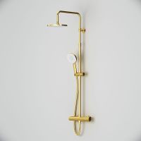 Душевая система AM.PM X-Joy F0785A499 с термостатом Золото — фото 2, Душевые стойки