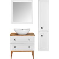 Товар: Зеркало ASB-Woodline Каталина 80 White 12082 с подсветкой Белое - фото 5 Зеркало ASB-Woodline Каталина 80 White 12082 с подсветкой Белое — фото 5, Мебель для ванной