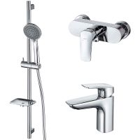 Комплект смесителей Aquatek Вега AQ1031CR Хром — фото 1, Готовые комплекты для ванной комнаты