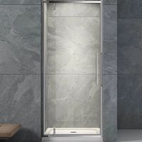 Душевая дверь Veconi Vianno VN-33 90 VN33-90-01-C7 профиль Хром стекло прозрачное — фото 1, Распашные душевые двери