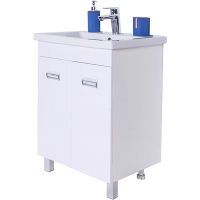 Товар: Тумба с раковиной Orange Таис 60 Ta-60TUW+RA напольная Белый глянец - фото 6 Тумба с раковиной Orange Таис 60 Ta-60TUW+RA напольная Белый глянец — фото 6, Мебель для ванной