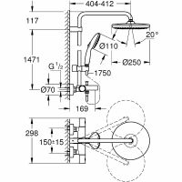 Товар: Душевая система Grohe Tempesta 250 26672001 с термостатом Хром - фото 7 Душевая система Grohe Tempesta 250 26672001 с термостатом Хром — фото 7, Душевое оборудование. Душевая программа