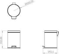 Ведро для мусора Berges 122004 Белое — фото 4, Мусорные ведра