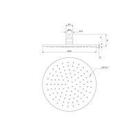 Верхний душ Omnires Slimline WG125CAT Антрацит — фото 4, Душевое оборудование. Душевая программа