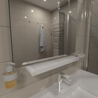 Стеклянная полка Altasan Лотос ЛТ70БМ Белая матовая — фото 2, Полки для ванной и душа