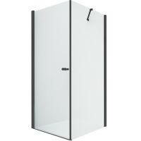 Душевой уголок New Trendy New Soleo Black 70х100 D-0229A/D-0116B профиль Черный стекло прозрачное — фото 1, Душевые уголки