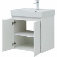 Тумба с раковиной Aquanet Nova Lite 60 подвесная Белый глянец арт-302523 — фото 7, Тумбы с раковиной
