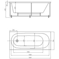 Акриловая ванна Aquatek Оберон 160х70 OBR160-0000039 без гидромассажа без панелей с каркасом (разборный) со слив-переливом — фото 4, Акриловые ванны