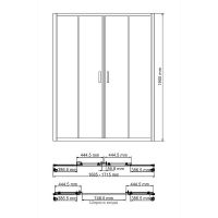 Душевая дверь WasserKRAFT Lippe 170 45S09 профиль Хром стекло прозрачное — фото 14, Раздвижные душевые двери