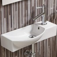 Раковина WeltWasser Aisbach 7945 GL-WT R 45 10000008691 Белая глянцевая — фото 1, Мини-раковины