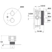 Товар: Смеситель для душа Whitecross Y brushed nickel Y1236NIB с термостатом Брашированный никель - фото 3 Смеситель для душа Whitecross Y brushed nickel Y1236NIB с термостатом Брашированный никель — фото 3, Смесители