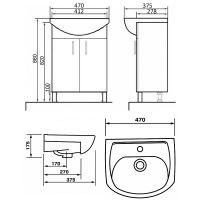 Товар: Тумба с раковиной Orange Лайт 45 LA-45TUW+RA Белый глянец - фото 14 Тумба с раковиной Orange Лайт 45 LA-45TUW+RA Белый глянец — фото 14, Мебель для ванной