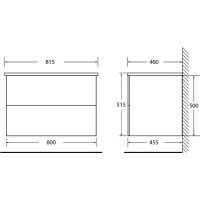Тумба под раковину BelBagno Etna 80 ETNA-800-2C-SO-RN-P подвесная Rovere Nature — фото 4, Тумбы под раковину