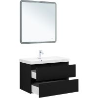 Товар: Тумба под раковину Aquanet Вега 2.0 80 337955 подвесная Черная матовая - фото 8 Тумба под раковину Aquanet Вега 2.0 80 337955 подвесная Черная матовая — фото 8, Тумбы под раковину