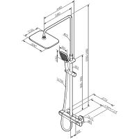 Душевая система AM.PM Func F078F400 с термостатом Хром — фото 18, Душевые стойки