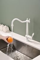 Смеситель для кухни Paulmark Retro Re213226-431 Белый матовый — фото 5, Смесители для кухни