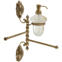 Полотенцедержатель с дозатором для жидкого мыла Migliore Cleopatra 16646 поворотный Бронза — фото 1, Полотенцедержатели