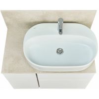 Столешница под раковину Aquaton Мишель 80 1A277203MIX40 с панелью Бежевая — фото 3, Столешницы под раковину