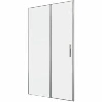 Душевая дверь Allen Brau Priority 120 3.31032.BA профиль Серебро браш стекло прозрачное — фото 1, Распашные душевые двери