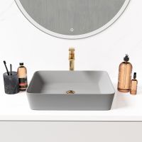 Раковина-чаша Grossman 48 GR-3016GM Серая матовая — фото 3, Раковины накладные