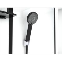 Душевая кабина Black&White Galaxy 8002900 с гидромассажем профиль Черный задняя стенка Белая — фото 6, Душевые кабины