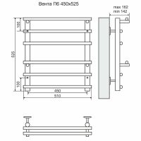 Товар: Водяной полотенцесушитель Terminus Вента П6 450x525 4670030723994 Хром - фото 3 Водяной полотенцесушитель Terminus Вента П6 450x525 4670030723994 Хром — фото 3, Водяные полотенцесушители