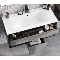 Тумба под раковину Aquaton Уэльс 100 1A267601WA6A0 подвесная Авеллино грей Антрацит — фото 8, Тумбы под раковину