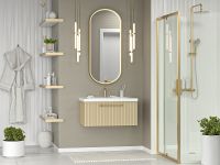 Товар: Тумба с раковиной Brevita Alicante 80 УТ000015786 подвесная Капучино - фото 7 Тумба с раковиной Brevita Alicante 80 УТ000015786 подвесная Капучино — фото 7, Мебель для ванной