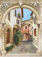 Фреска Ortograf Городской пейзаж 5073 Фактура бархат FX Флизелин (2*2,7) Бежевый, Город — фото 2, Фрески