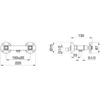 Смеситель для душа Migliore Revival 19512 Золото — фото 2, Смеситель для душа