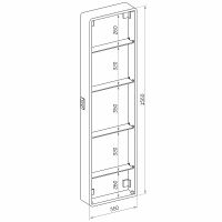 Товар: Зеркальный шкаф Континент Lorenzo LED 40 МВК009 с подсветкой Белый - фото 15 Зеркальный шкаф Континент Lorenzo LED 40 МВК009 с подсветкой Белый — фото 15, Пеналы для ванной комнаты