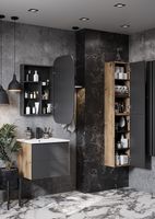 Зеркальный шкаф Aquaton Сохо 60 R 1A258302AJA0R Графит — фото 7, Зеркальные шкафы в ванную