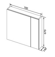 Зеркальный шкаф Aquanet Порто 70 L 241748 Белый глянец — фото 9, Мебель для ванной