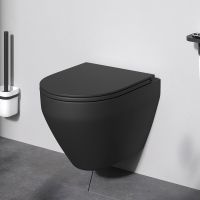 Унитаз AM.PM Spirit V2.0 подвесной Черный матовый с сиденьем микролифт арт-C701700MBSC — фото 9, Подвесные унитазы