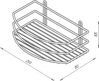 Полка корзина DIWO Смоленск П16073 Черный муар — фото 2, Полки для ванной и душа