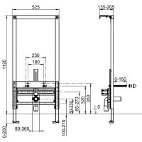 Инсталляция Villeroy&Boch ViConnect 92214800 для биде без клавиши смыва — фото 2, Инсталляции для биде