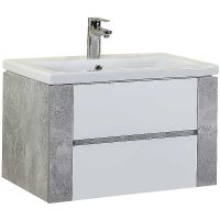 Тумба под раковину Onika Стоун 70.13 107044 подвесная Белая Светлый бетон — фото 1, Мебель для ванной