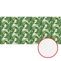 Фреска Ortograf Oasis 32768 Фактура бархат FX Флизелин (6*2,7) Белый/Зеленый, Листья — фото 1, Фрески