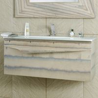 Тумба под раковину Clarberg Papyrus Wood 100 Pap-w.01.10/LIGHT подвесная Светлое дерево — фото 2, Тумбы под раковину