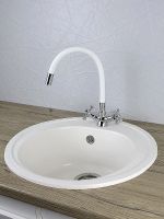 Смеситель для кухни Viko V-2748 Хром Белый — фото 2, Смесители для кухни