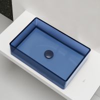 Раковина-чаша Abber Kristall 60 AT2803Saphir Синяя — фото 1, Раковины накладные